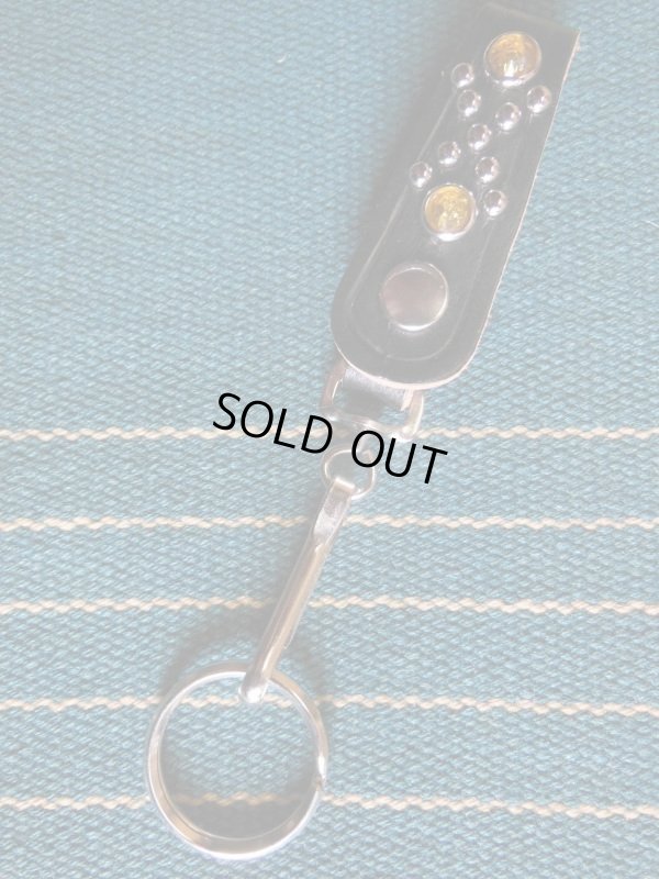 画像6: 1970'S NOS STUDDED & JEWELED BELT KEY HOLDER WITH KEY RING