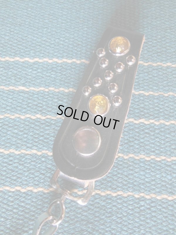 画像9: 1970'S NOS STUDDED & JEWELED BELT KEY HOLDER WITH KEY RING