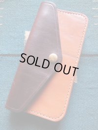 RAWHIDE TRUCKERS WALLET LOT-504/D,BROWN X CAMEL/UK BRIDLE By J & FJ Baker & Co,