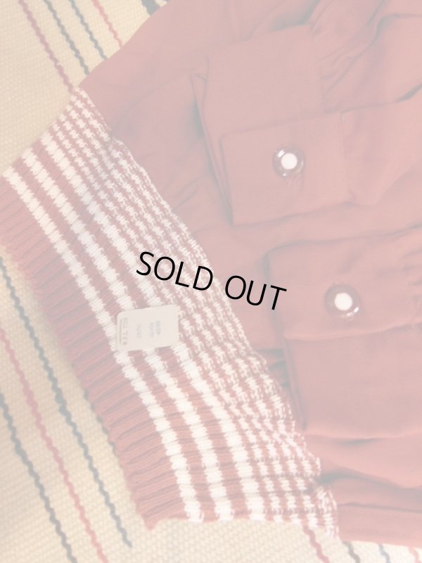 画像12: 1950'S DEADSTOCK CAMPUS BURGANDY GABERDINE PULLOVER/SIZE10 