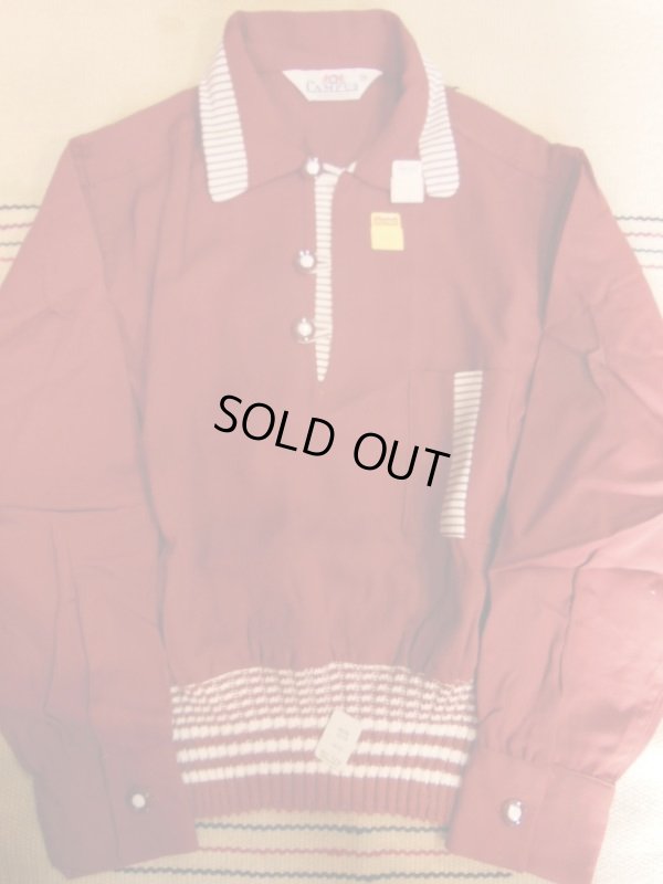 画像7: 1950'S DEADSTOCK CAMPUS BURGANDY GABERDINE PULLOVER/SIZE10 