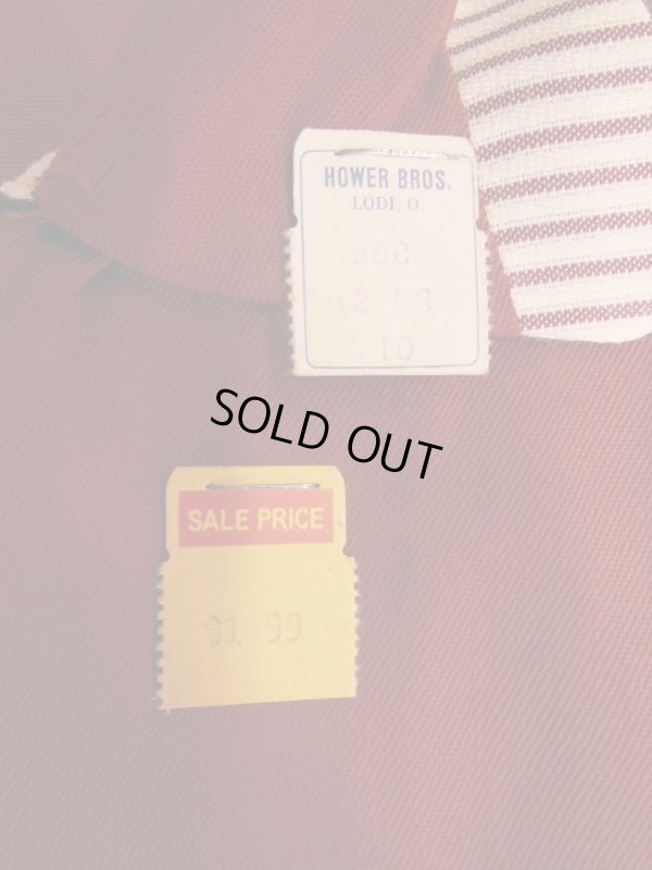 画像9: 1950'S DEADSTOCK CAMPUS BURGANDY GABERDINE PULLOVER/SIZE10 