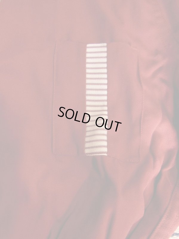 画像11: 1950'S DEADSTOCK CAMPUS BURGANDY GABERDINE PULLOVER/SIZE10 