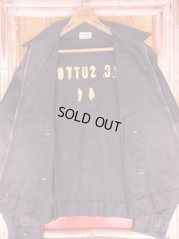 画像9: 1950'S HINCHMAN W.C.SUTTON EMBROIDERED BLACK DRIZZLER JACKET SZ/44
