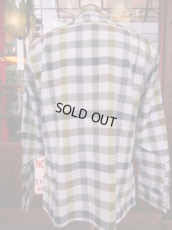 画像6: 1960'S DEADSTOCK MANHATTAN COTTON PLAID SHIRT SZ/MEDIUM 