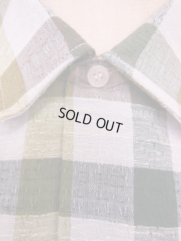画像14: 1960'S DEADSTOCK MANHATTAN COTTON PLAID SHIRT SZ/MEDIUM 