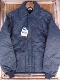 1970'S DEADSTOCK BIG SMITH QUITED NYLON JACKET/NAVY/SZ/MEDIUM