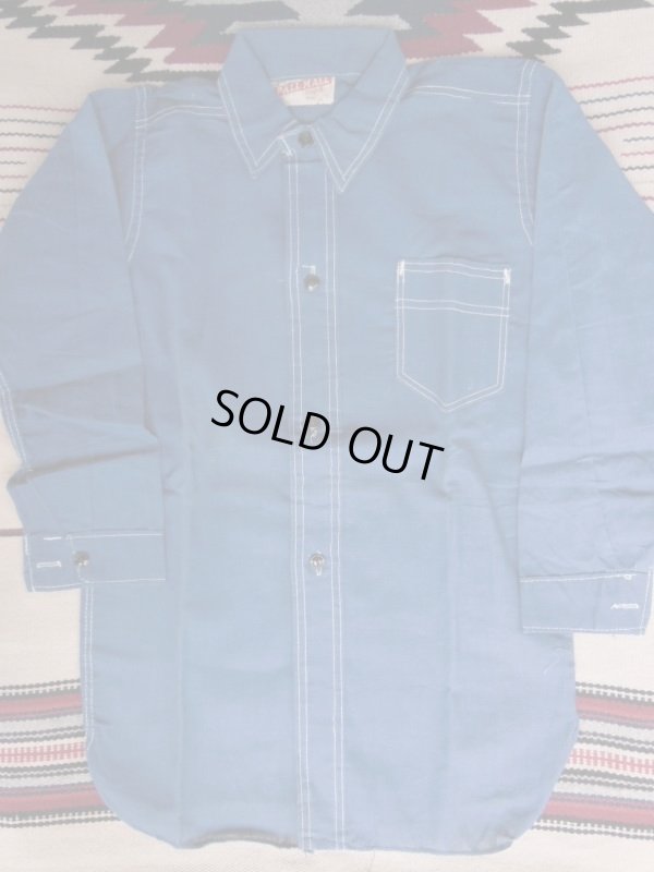 画像4: 1930'S DEADSTOCK PALL MALL BOYS COTTON WORK SHIRT /SIZE13 