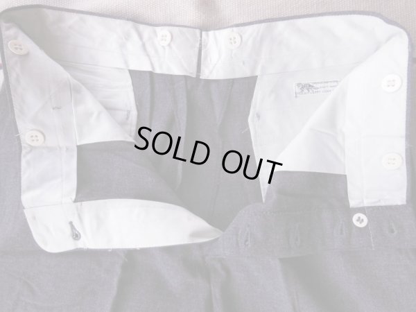 画像15: 1930'S DEADSTOCK FOX BRAND D.GRAY WOOL WORK TROUSERS/33X29