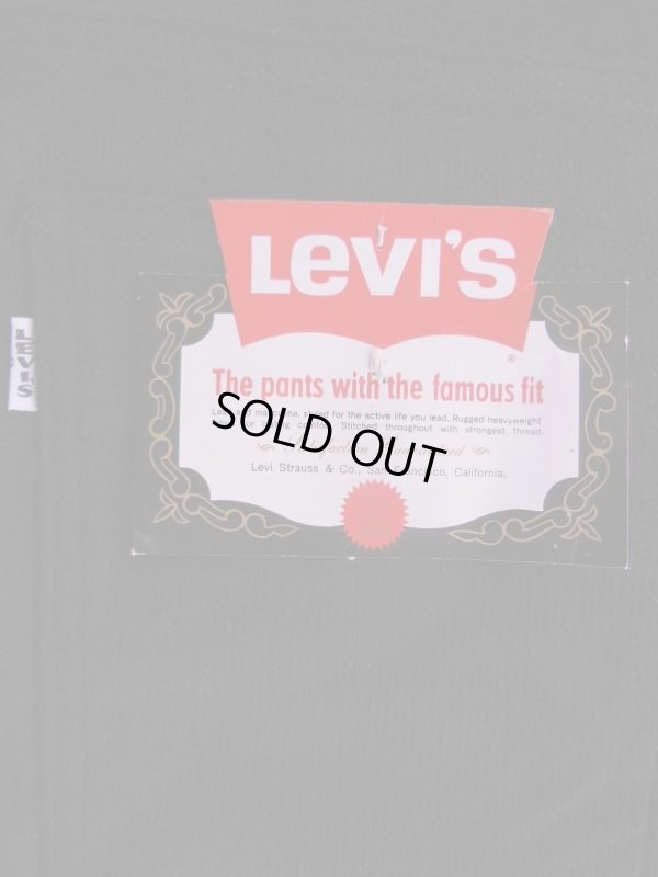 画像6: 1960'S〜 DEADSTOCK LEVI'S 518-2059  BIG"E" BLACK CORDUROY PANTS/33X32