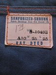 画像3: 1940'S DEADSTOCK UNKNOWN VAT DYED BLUE HBT WORK PANTS/SIZE/10  (3)