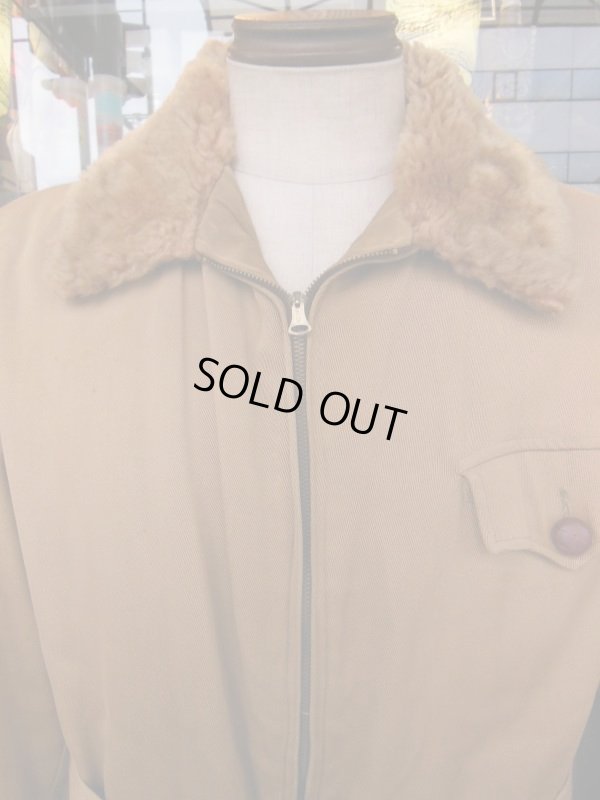 画像5: 1940'S　SPORTCLAD KHAKI COTTON TWILL BELTED COAT SZ/L