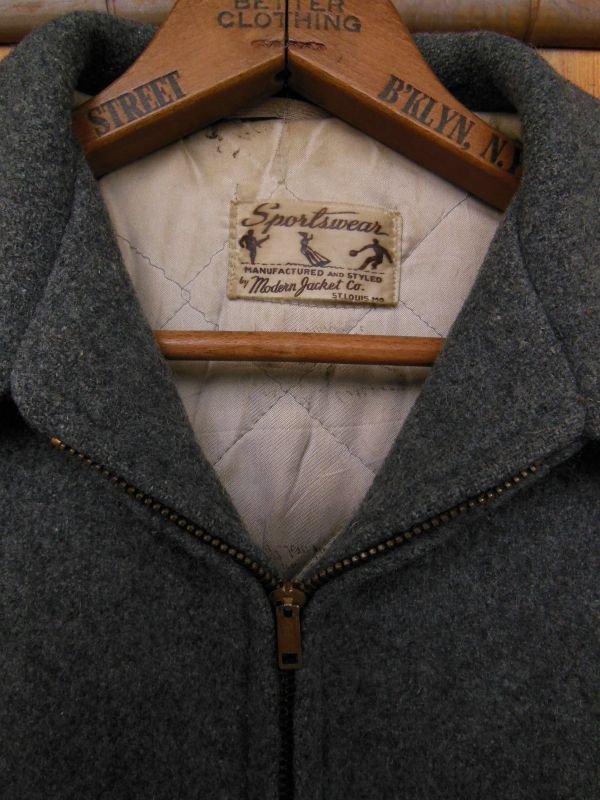 画像7: 1950'S　SPORTSWEAR BELTED WOOL COAT SZ/M