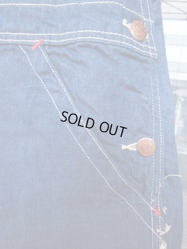 画像6: 〜1950'S MONTGOMERY WARD PIONEER DENIM OVERALLS 32X31