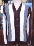 1950'S〜　CRANBLOOK STRIPED ACRYLIC CARDIGAN SIZE/M