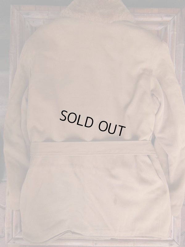 画像9: 1940'S　SPORTCLAD KHAKI COTTON TWILL BELTED COAT SZ/L