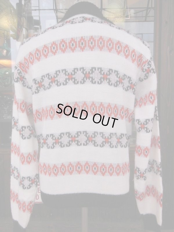 画像6: 1950'S〜 SPORTSWEAR by REVERE BORDER ZIP FRONT CARDIGAN SIZE/L