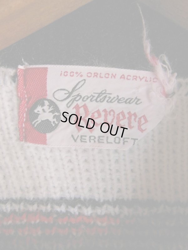 画像3: 1950'S〜 SPORTSWEAR by REVERE BORDER ZIP FRONT CARDIGAN SIZE/L