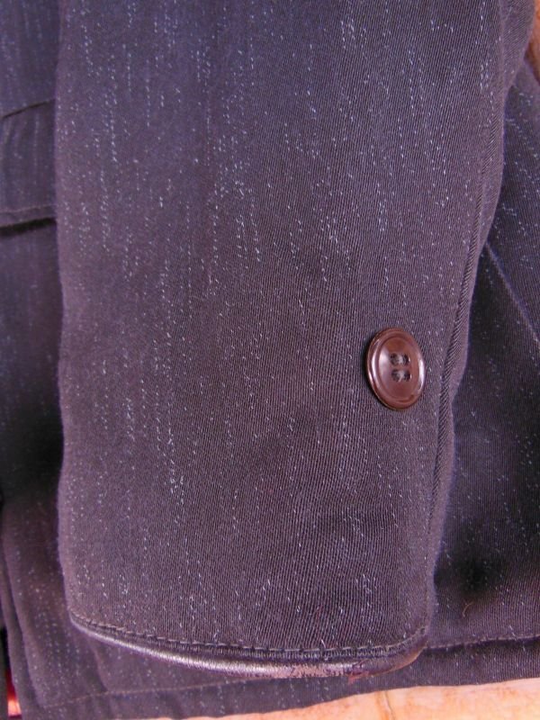 画像19: 1950'S SEARS FRATANITY PREP FLECK DARK BROWN GABERDINE WINTER COAT SZ/S