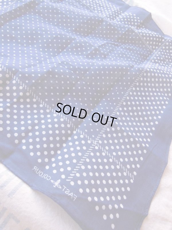 画像8: 1950'S DEADSTOCK POLKADOT BANDANA 