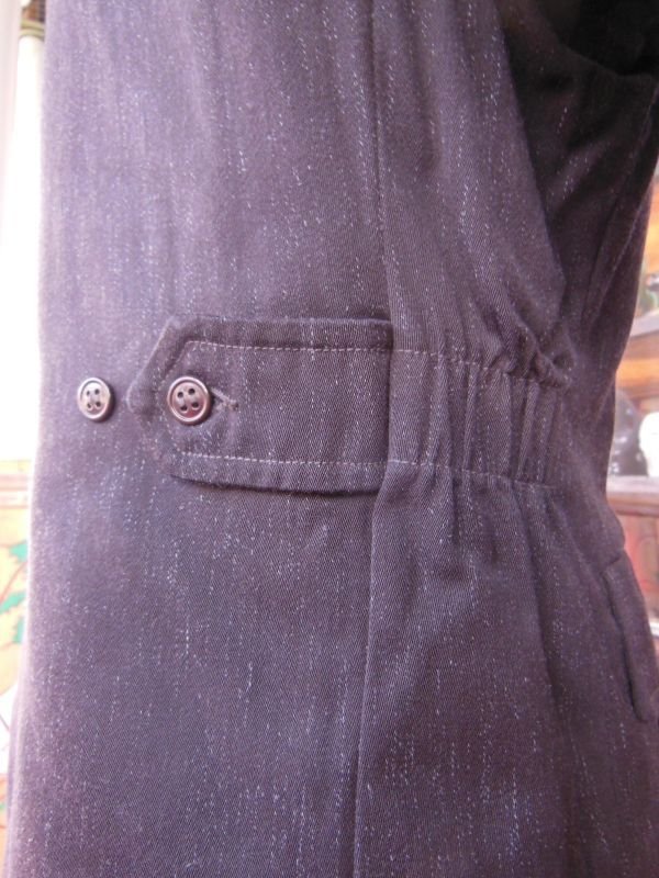 画像10: 1950'S SEARS FRATANITY PREP FLECK DARK BROWN GABERDINE WINTER COAT SZ/S