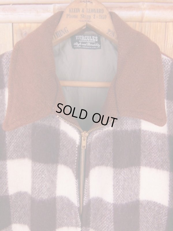 画像9: 1940'S HERCULES BUFFALO PLAID WOOL SPORTS JACKET/L