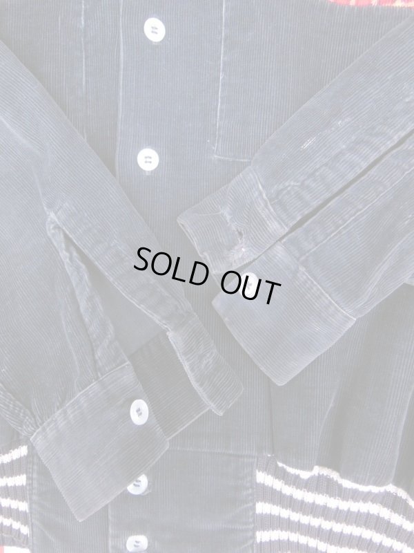 画像11: 1950'S BLACK CORDUROY SHIRT JACKET SZ/M