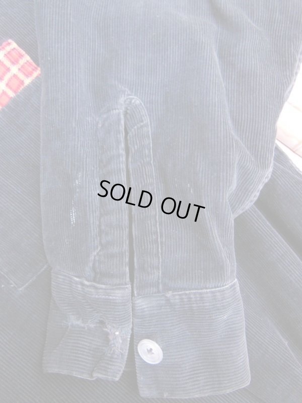 画像12: 1950'S BLACK CORDUROY SHIRT JACKET SZ/M