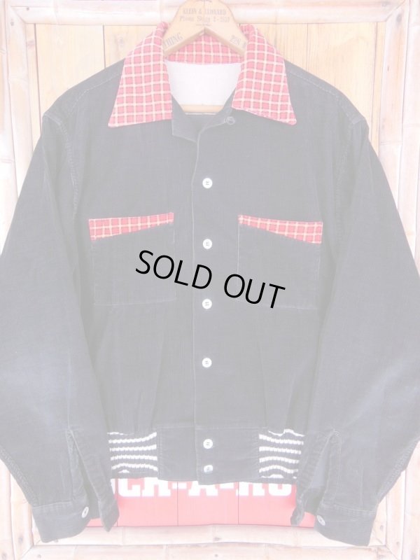 画像6: 1950'S BLACK CORDUROY SHIRT JACKET SZ/M