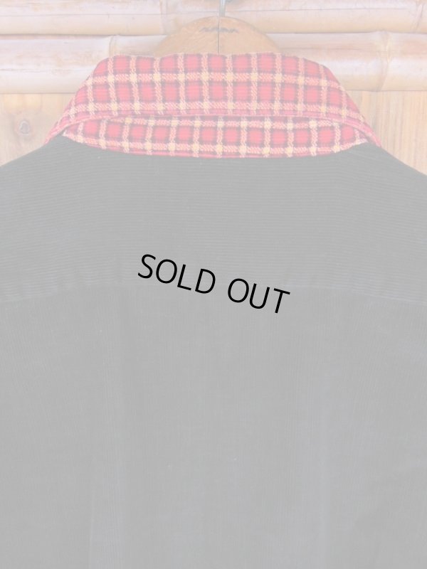 画像8: 1950'S BLACK CORDUROY SHIRT JACKET SZ/M