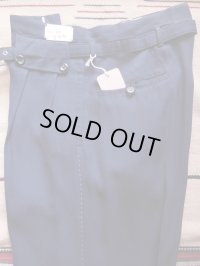 1950'S DEADSTOCK BALMAR NAVY GABERDINE R'N'R SLACKS W30