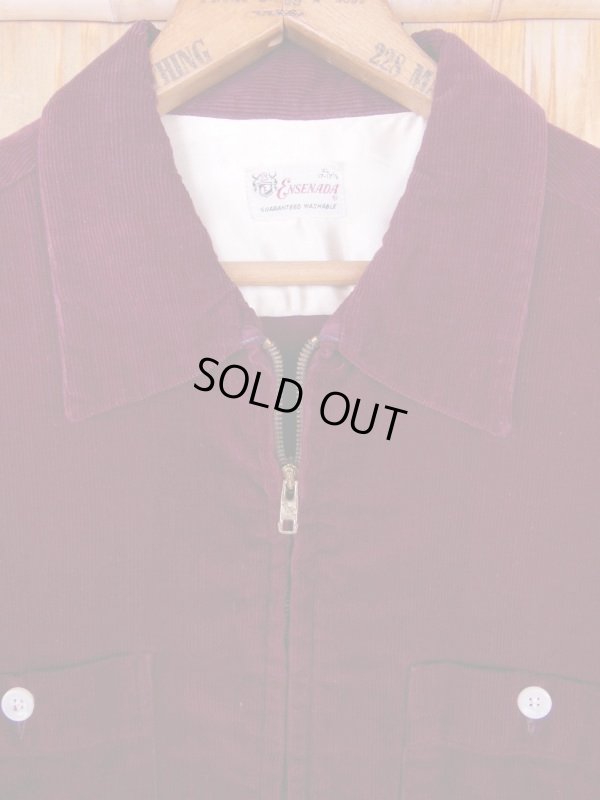 画像9: 1950'S ENSENADA BURGANDY CORDUROY SHIRT JACKET SIZE/XL