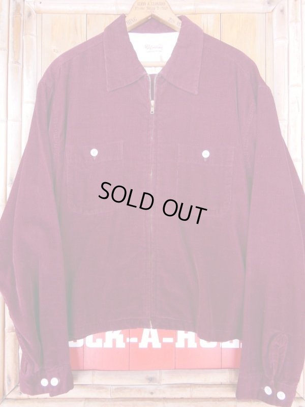 画像5: 1950'S ENSENADA BURGANDY CORDUROY SHIRT JACKET SIZE/XL