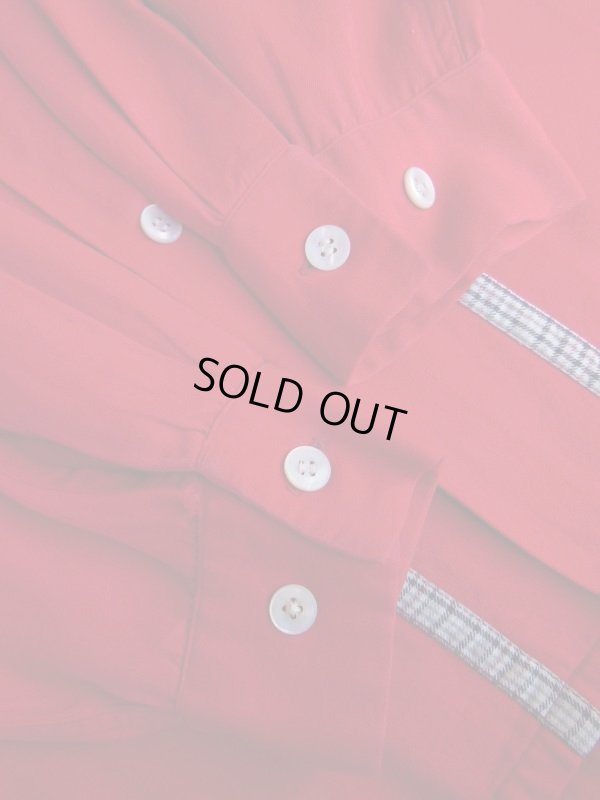 画像6: 1950'S McGREGOR TWO TONE RED RAYON SHIRT SZ/YOUTH20