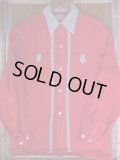 1950'S McGREGOR TWO TONE RED RAYON SHIRT SZ/YOUTH20