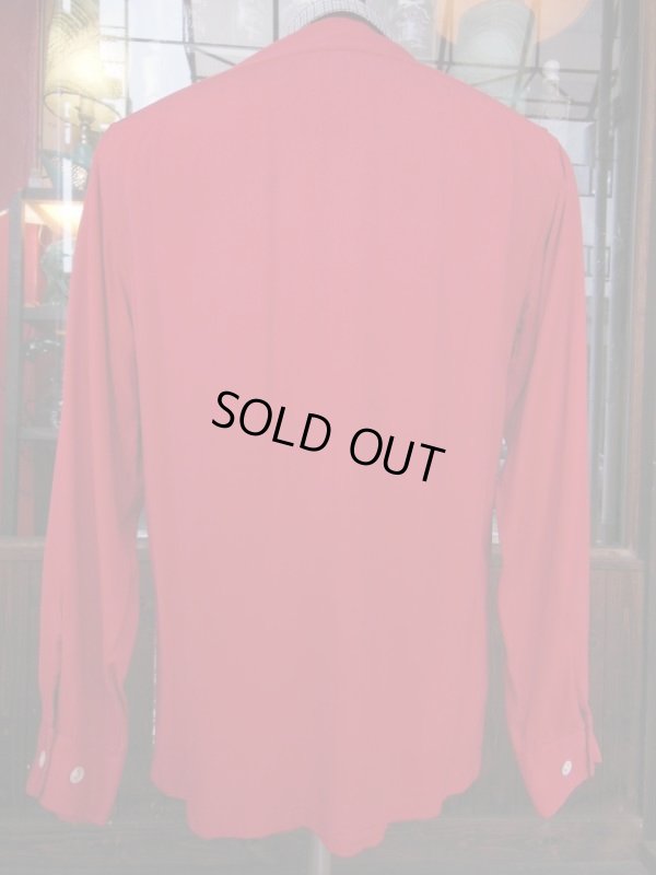 画像13: 1950'S McGREGOR TWO TONE RED RAYON SHIRT SZ/YOUTH20