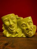 1950'S UNKNOWN COMEDY & TRAGEDY POTTERY TV LAMP