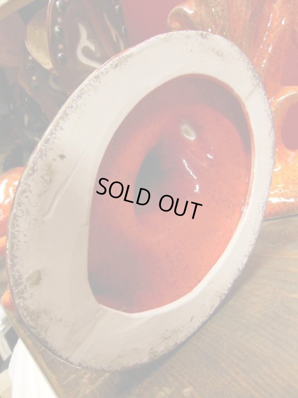 画像14: 1950'S UNKNOWN FLAMMINGO PAIR POTTERY STATUE