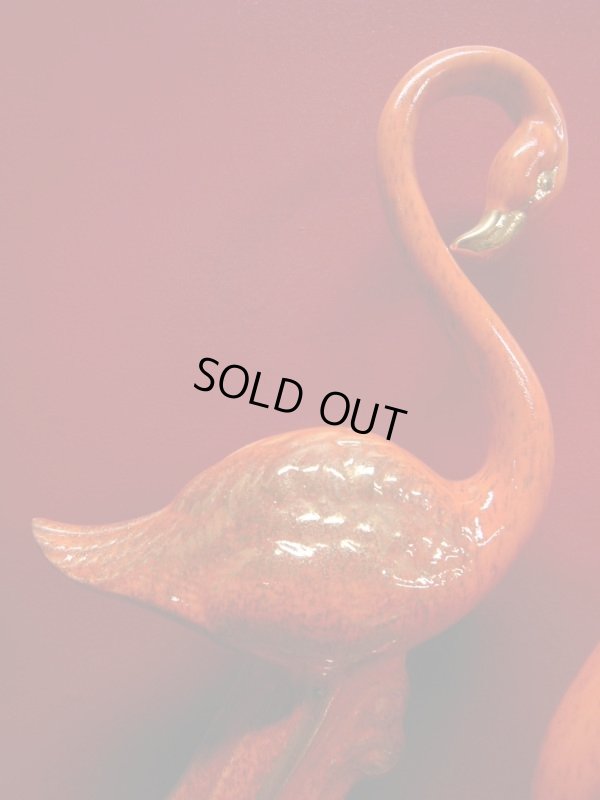 画像7: 1950'S UNKNOWN FLAMMINGO PAIR POTTERY STATUE