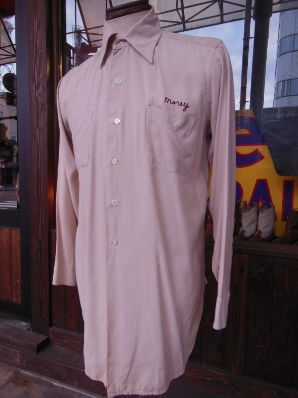 画像14: 1940'S  RIAL-EASE EMBROIDERED RAYON SHIRT SZ/14－1/2 SMALL