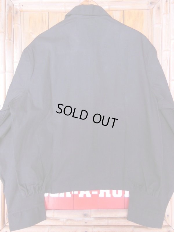 画像4: 1950'S DEADSTOCK SIR JAC BLACK COTTON DRIZZLER JACKET SZ/42