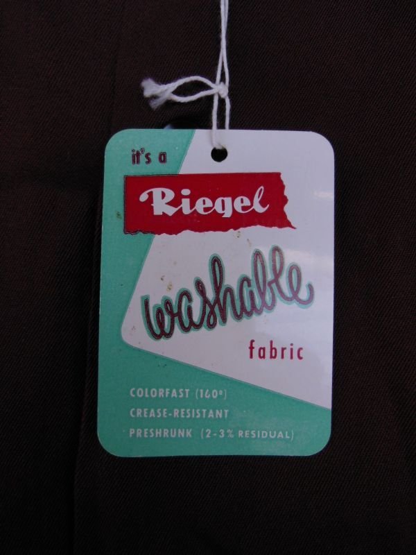 画像6: 1940'S DEADSTOCK PRINCE ALBERT BURGUNDY RAYON SHIRT SZ/SMALL