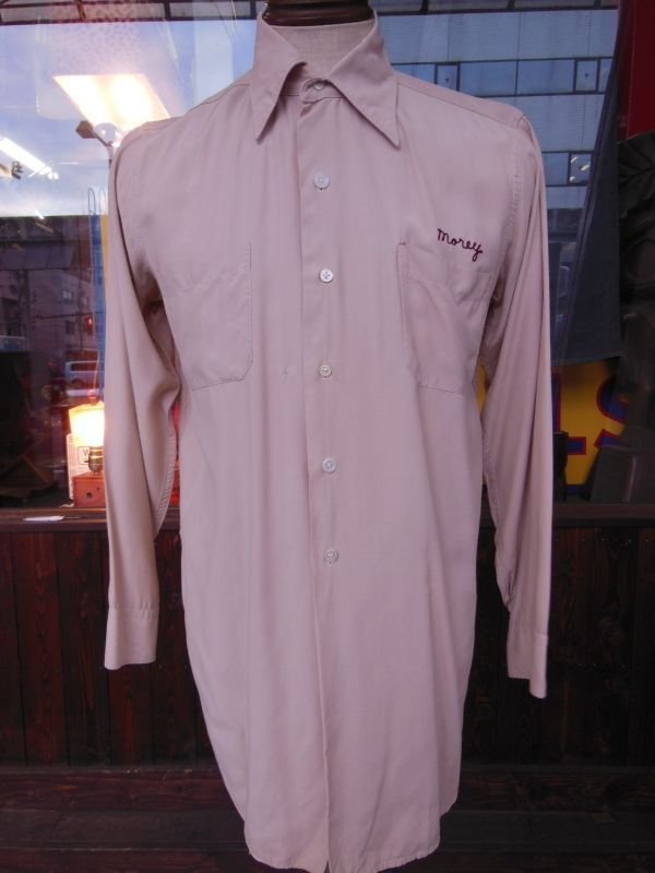 画像13: 1940'S  RIAL-EASE EMBROIDERED RAYON SHIRT SZ/14－1/2 SMALL
