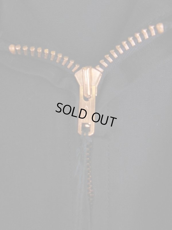 画像5: 1950'S DEADSTOCK SIR JAC BLACK COTTON DRIZZLER JACKET SZ/42