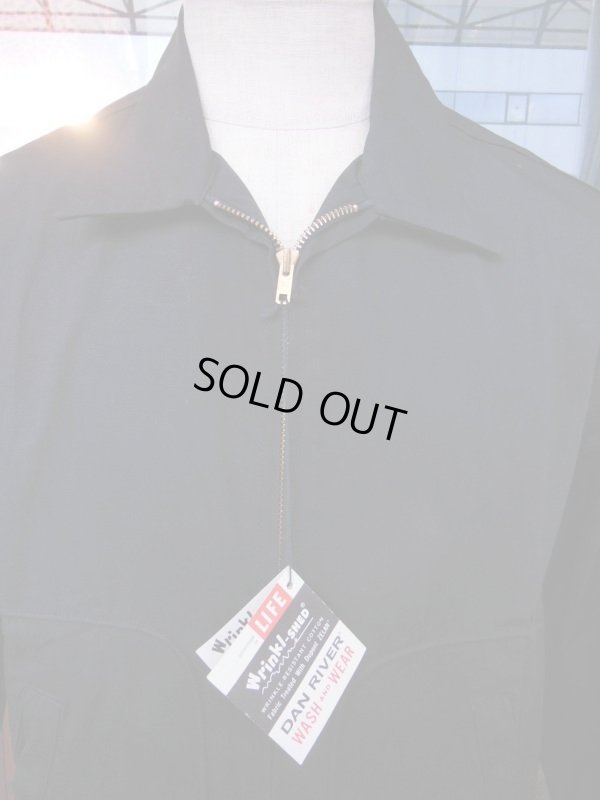 画像14: 1950'S DEADSTOCK SIR JAC BLACK COTTON DRIZZLER JACKET SZ/42