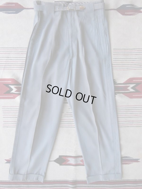 画像4: 1950'S UNKNOWN RAYON ACETATE CHECKER PATERN R'N'R SLACKS W33X31