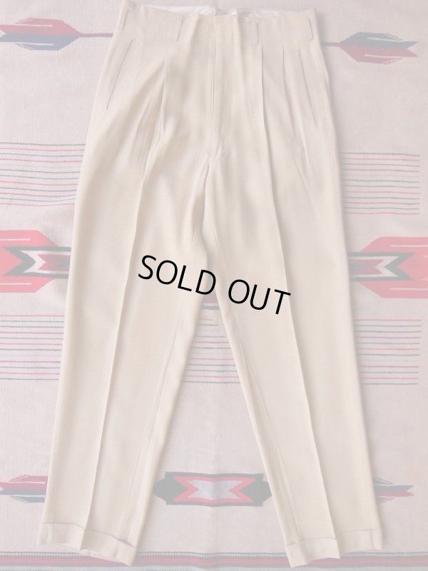 画像3: 1950'S GULF STREAM SLACKS YELLOW R'N'R SLACKS W33 X L33