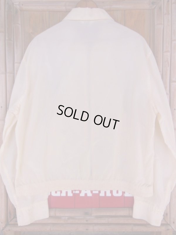 画像5: 1950'S NOTRE DAME OFF WHITE NYLON DRIZZLER JACKET SZ/M