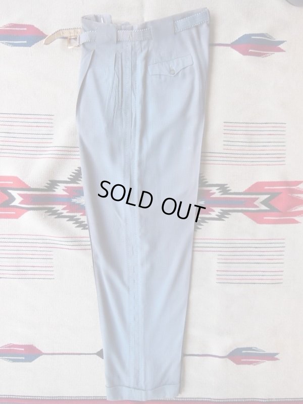 画像3: 1950'S UNKNOWN RAYON ACETATE CHECKER PATERN R'N'R SLACKS W33X31