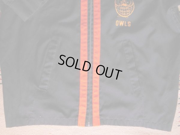 画像12: 1960'S SPORTSMASTER McGARVIN OWLS BLACK DRIZZLER JACKET SZ/16